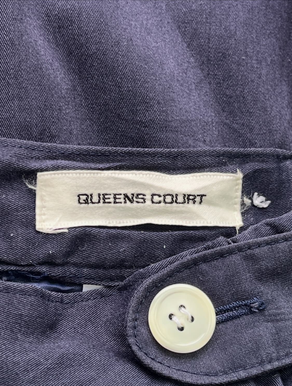 *SALE) QUEENS COURT 네이비 패치 플레어 스커트  상품이미지5