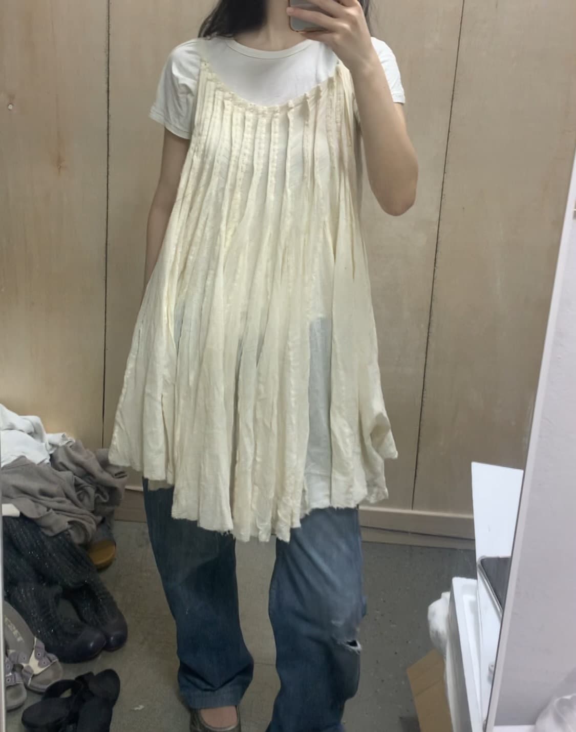 [직수입] 빈티지 드레스 크림 상품이미지1