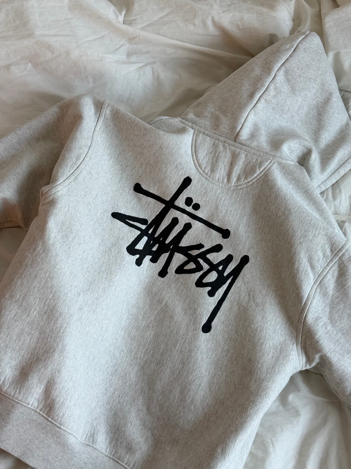 스투시 베이직 후드집업 애쉬 헤더 L 상품이미지6