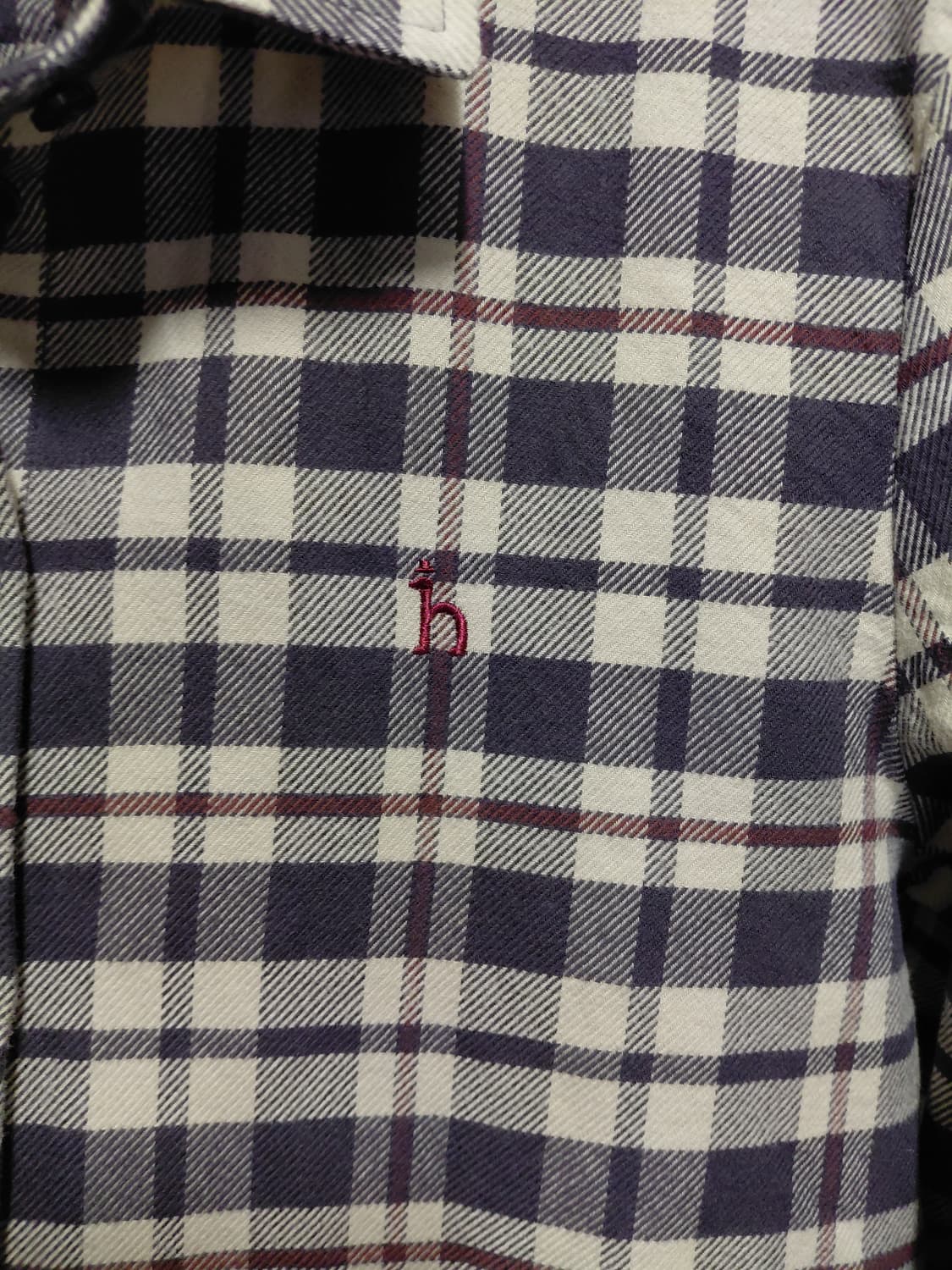 [헤지스레이디스]기모 면 체크 긴팔셔츠 여자90사이즈 상품이미지5