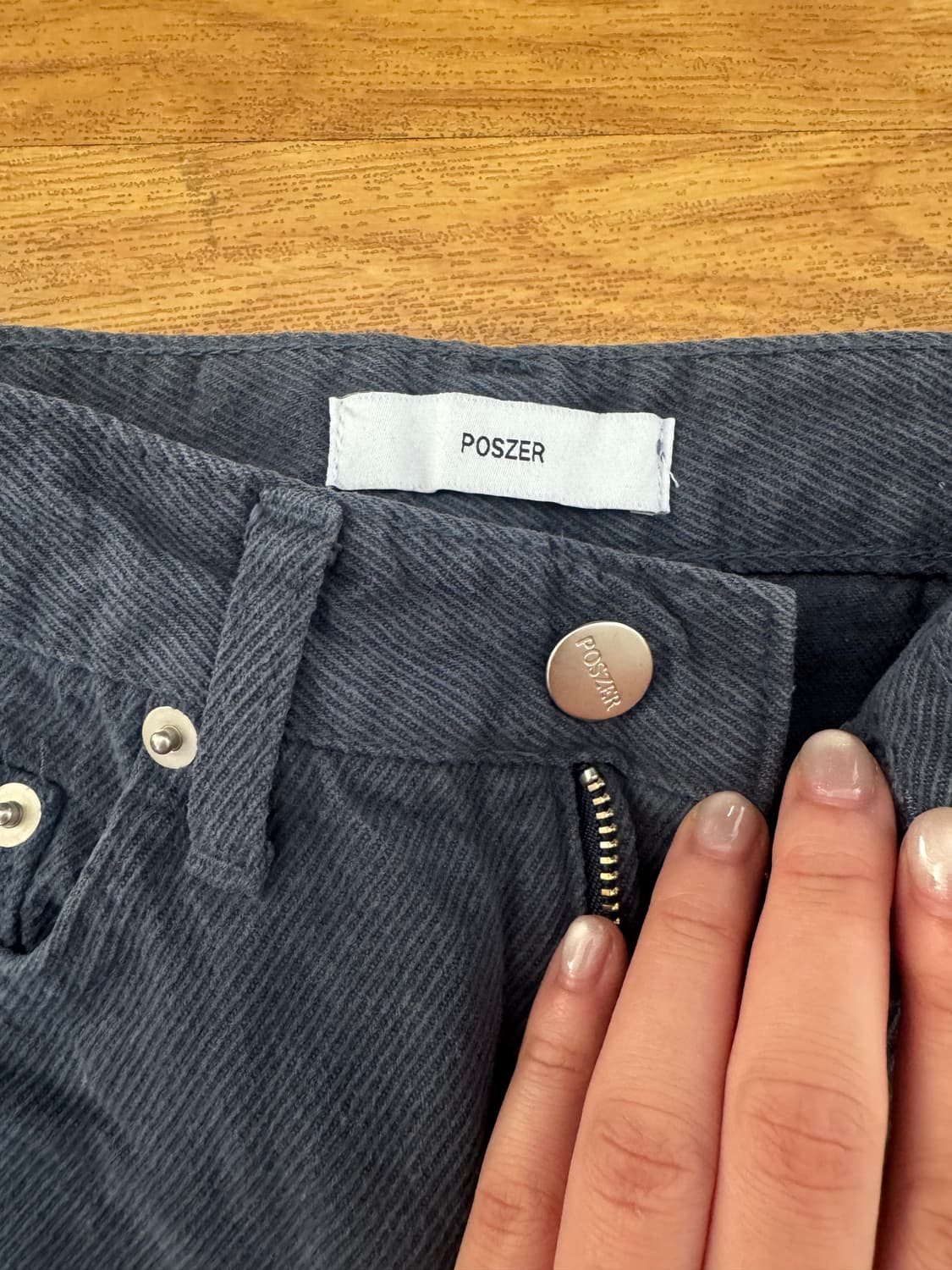 포저 블루그레이 스트레이트 팬츠 S 상품이미지2