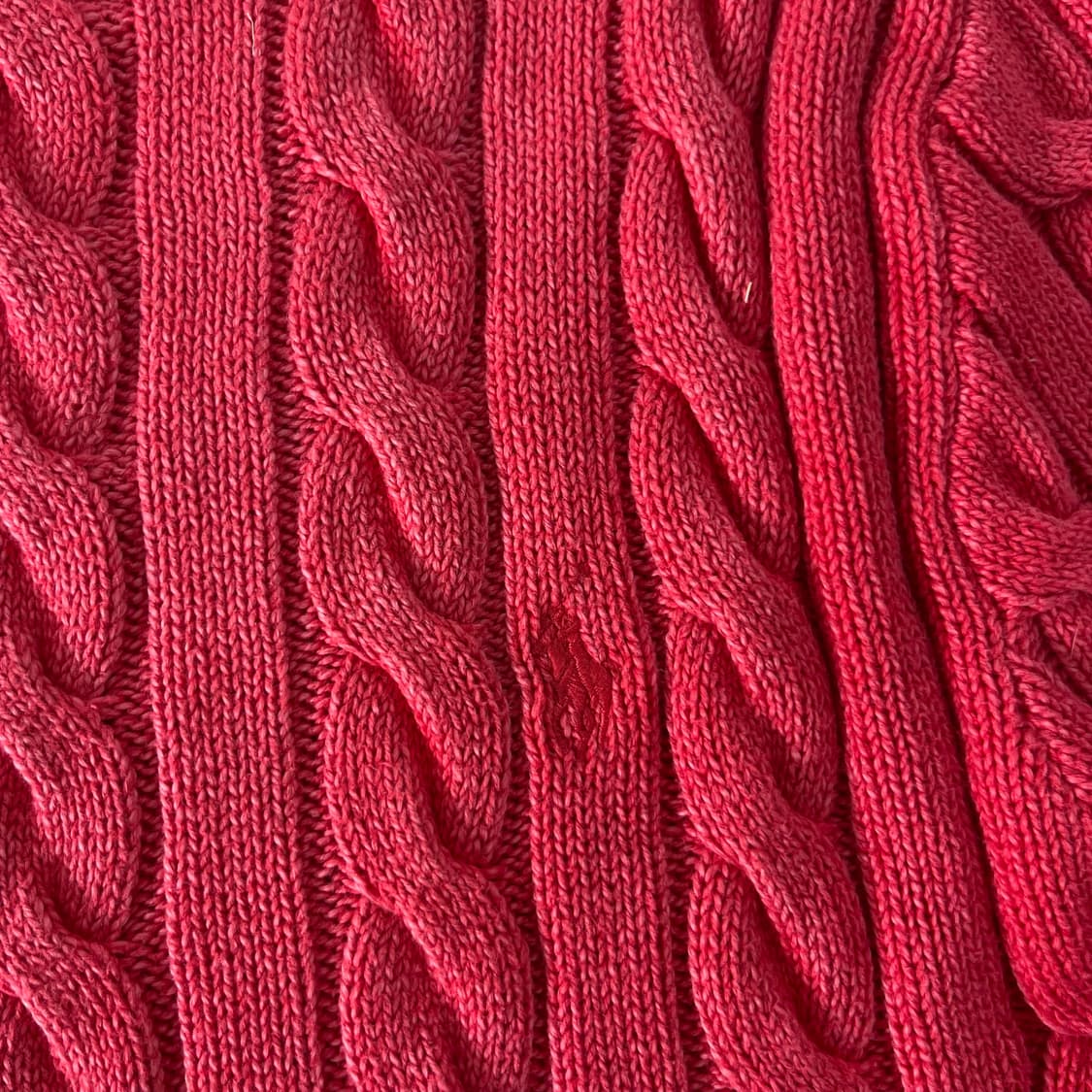 110 폴로랄프로렌 레드 꽈배기 니트 상품이미지3