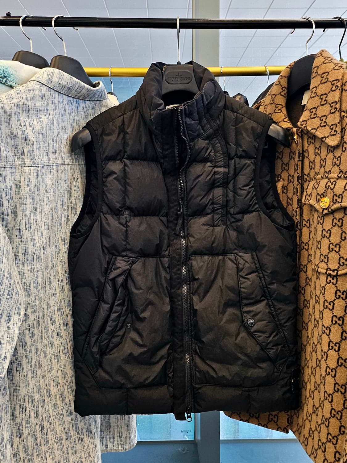 스톤아일랜드 크링클랩스 조끼패딩 M사이즈 백화점한 한글택  상품이미지1