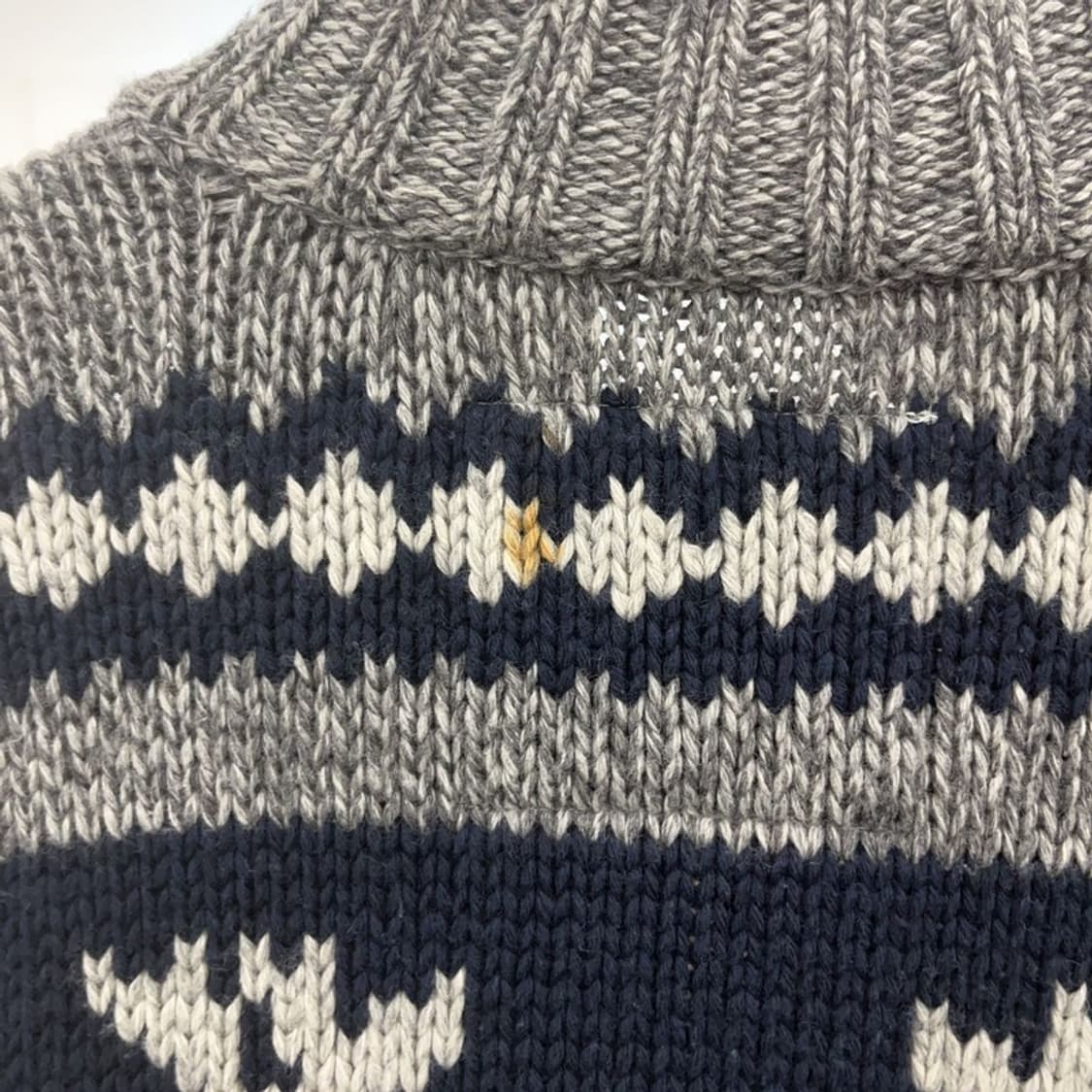 아베크롬비 하이넥 폭닥 노르딕 코위찬 울 집업 가디건 XL C09473 상품이미지7