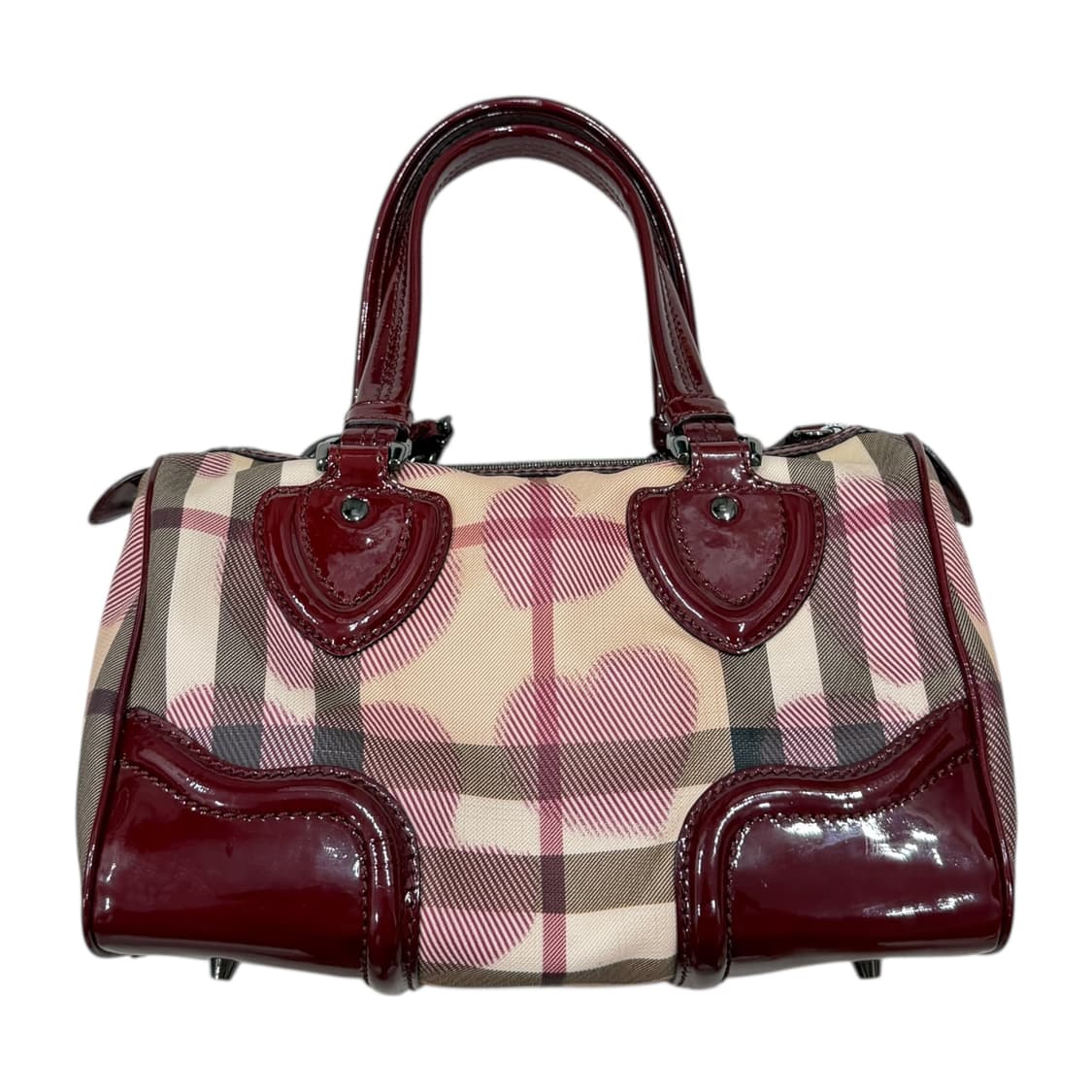 버버리 빈티지 러브 하트 체크 보스턴백 토트백 핸드백 가방 상품이미지3