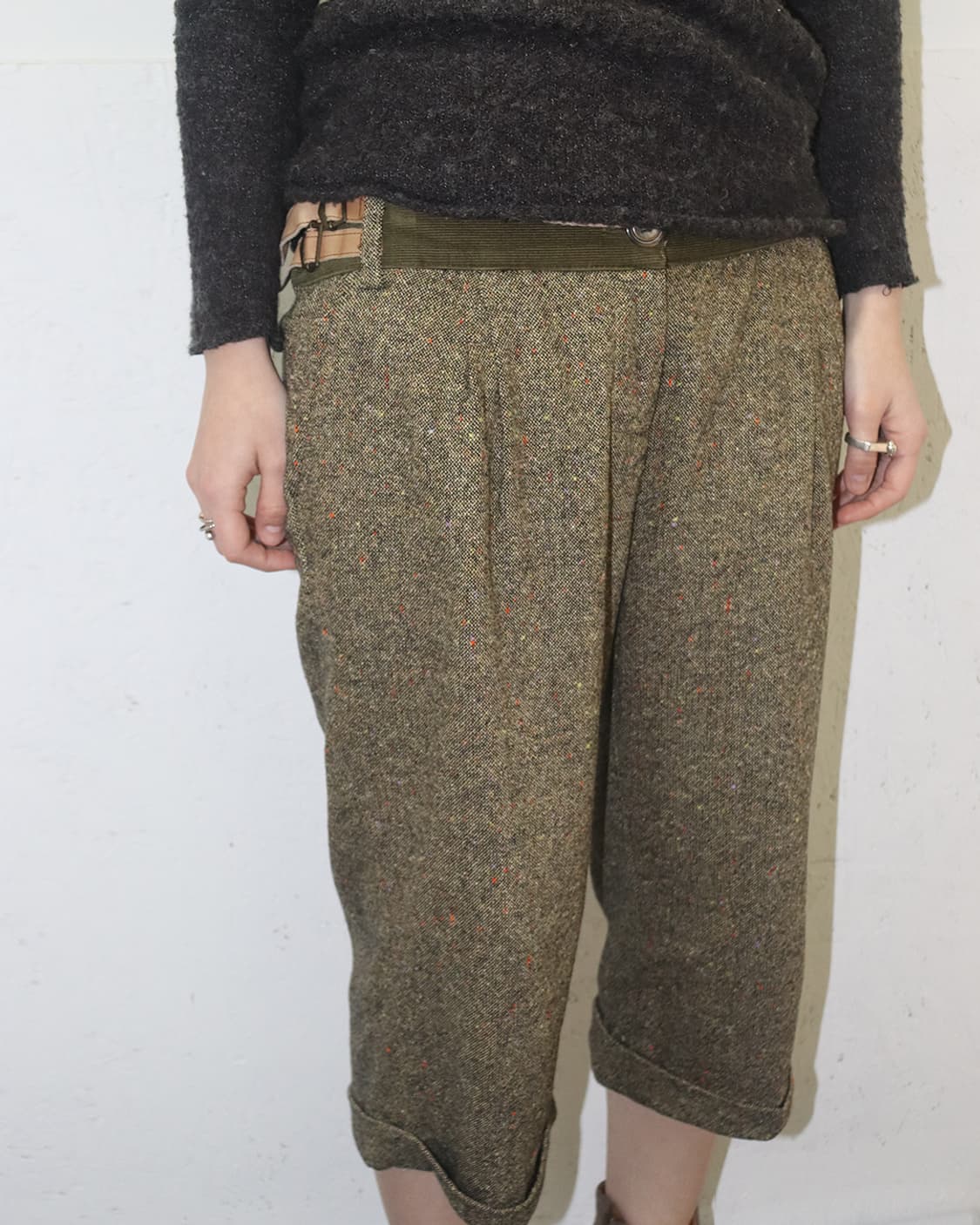 돌체앤가바나 스펙클 트위드 크롭 팬츠 상품이미지4