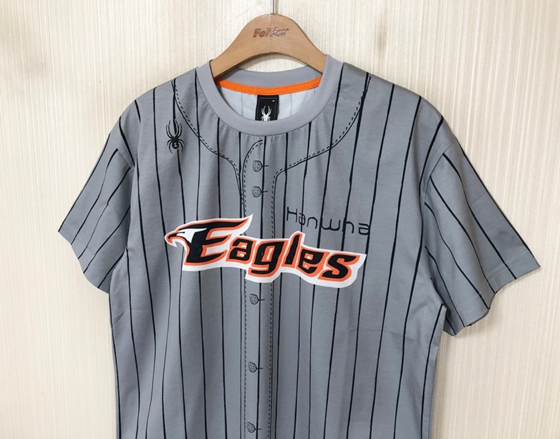 KBO 스파이더 한화이글스 남성 유니폼모티브 티셔츠 M(95) 상품이미지6