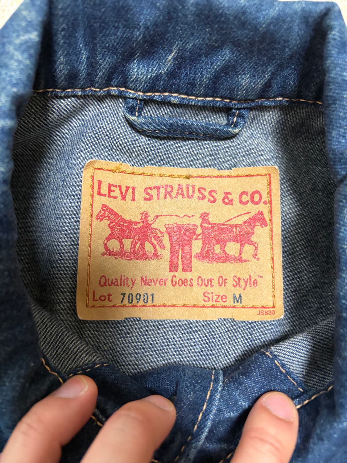 M) 리바이스 70901 type1 데님 트러커 자켓 타입1 상품이미지4