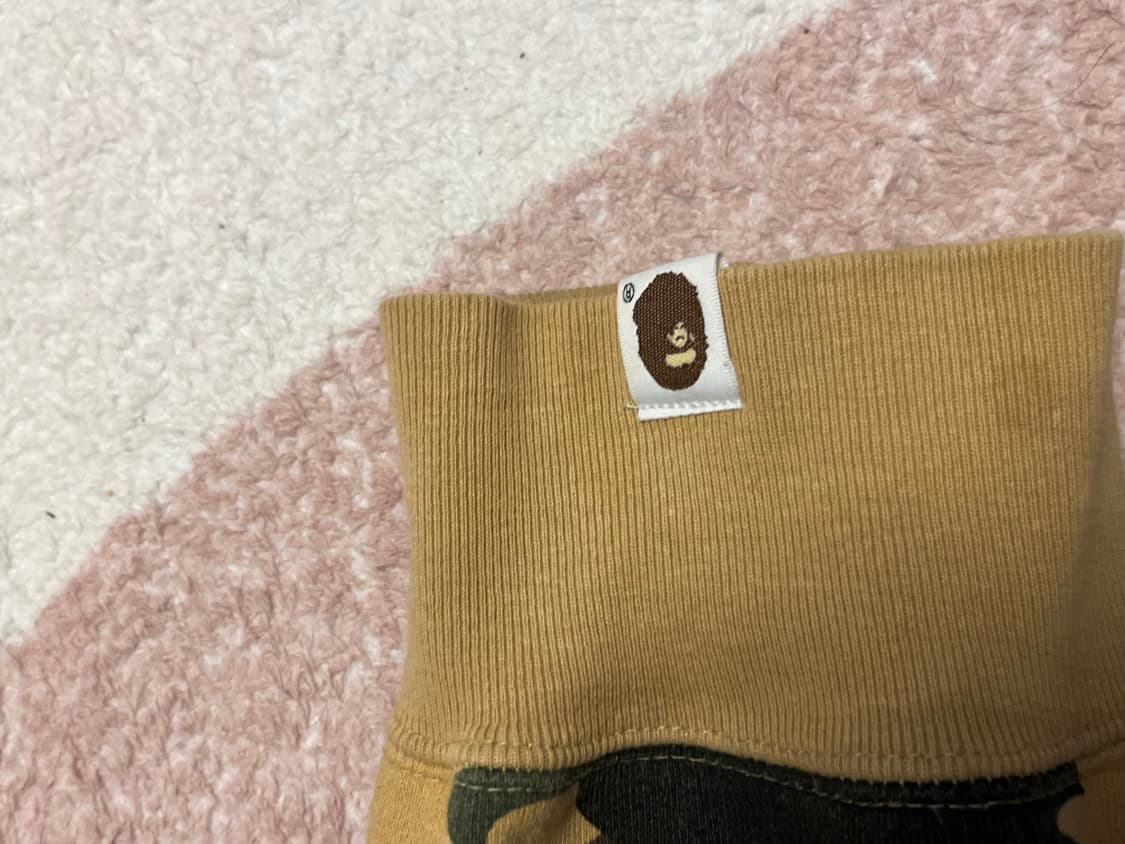 베이프 황계 xxl PONR 퍼스트 카모 세컨드 샤크 풀 집 후드 옐로우 상품이미지8