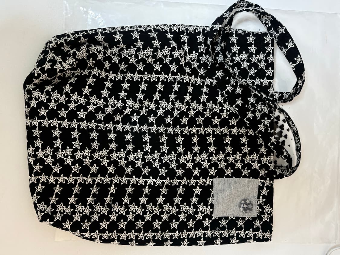 코이세이오 038 STAR REVERSIBLE BAG BLACK 에코백 상품이미지3