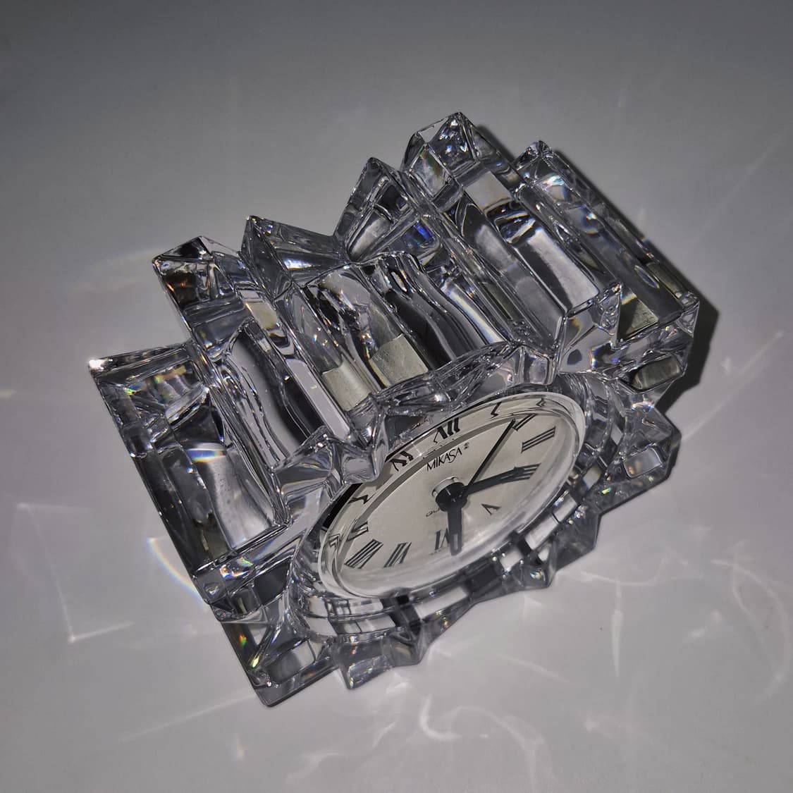 80s 독일 미카사 크리스탈 눈꽃 탁상 시계 상품이미지9