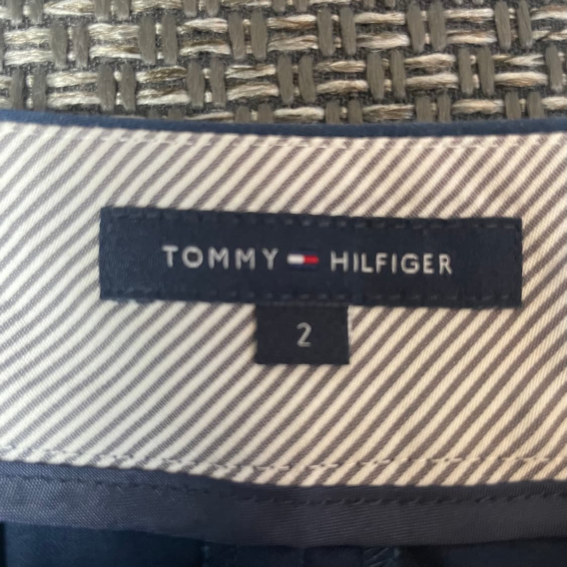 (28) 타미힐피거 미니로고 네이비 트임 면 스커트 2 상품이미지4
