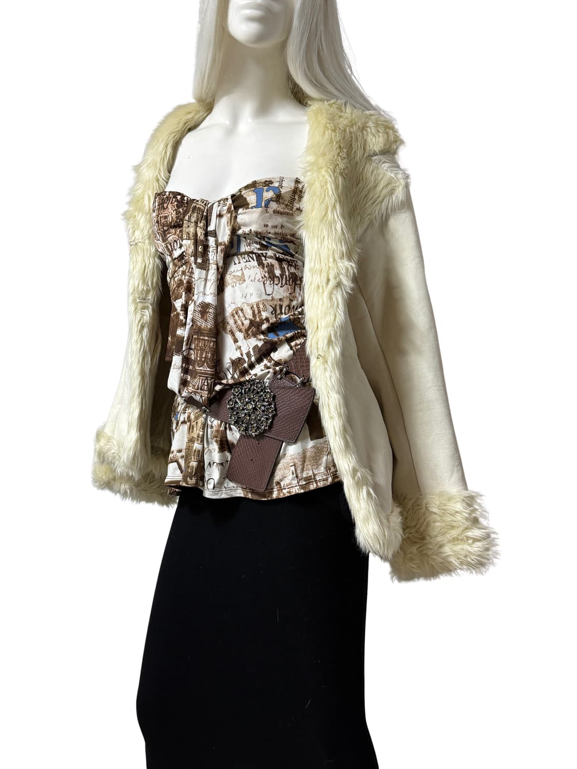 핀터레스트 무드 y2k 페이크 퍼 코트 상품이미지2