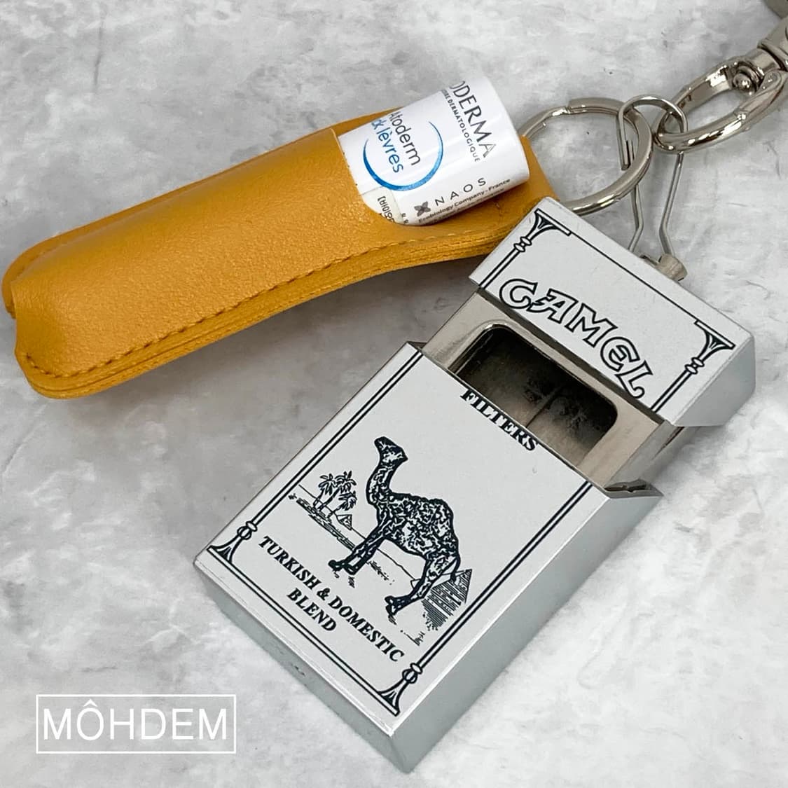 [Unsex] 립밤 가죽케이스 카멜 키링 열쇠고리 상품이미지5