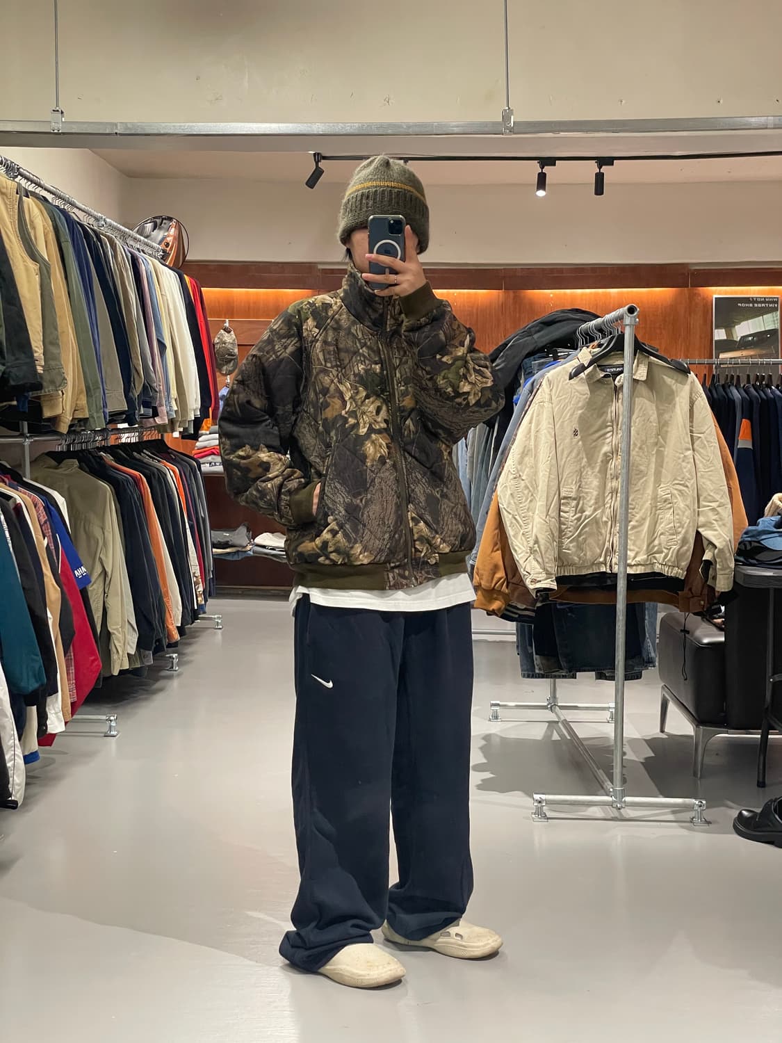 빈티지 리얼트리 리버시블 퀼팅 자켓 (Mossy oak)    상품이미지2