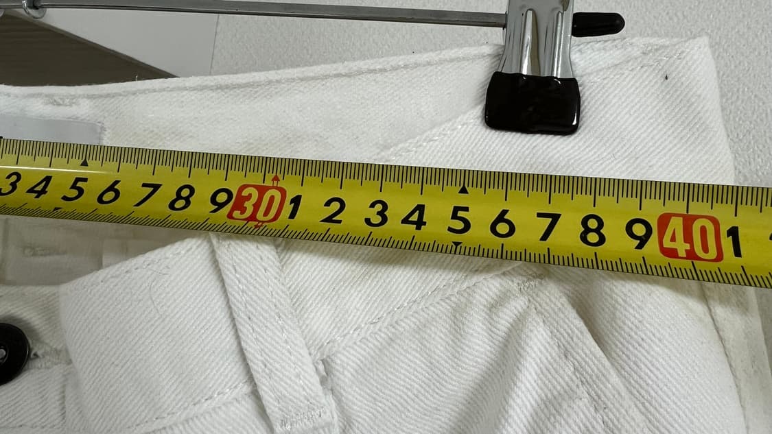 BESLOW 흰색 와이드 크림진 32사이즈 상품이미지4