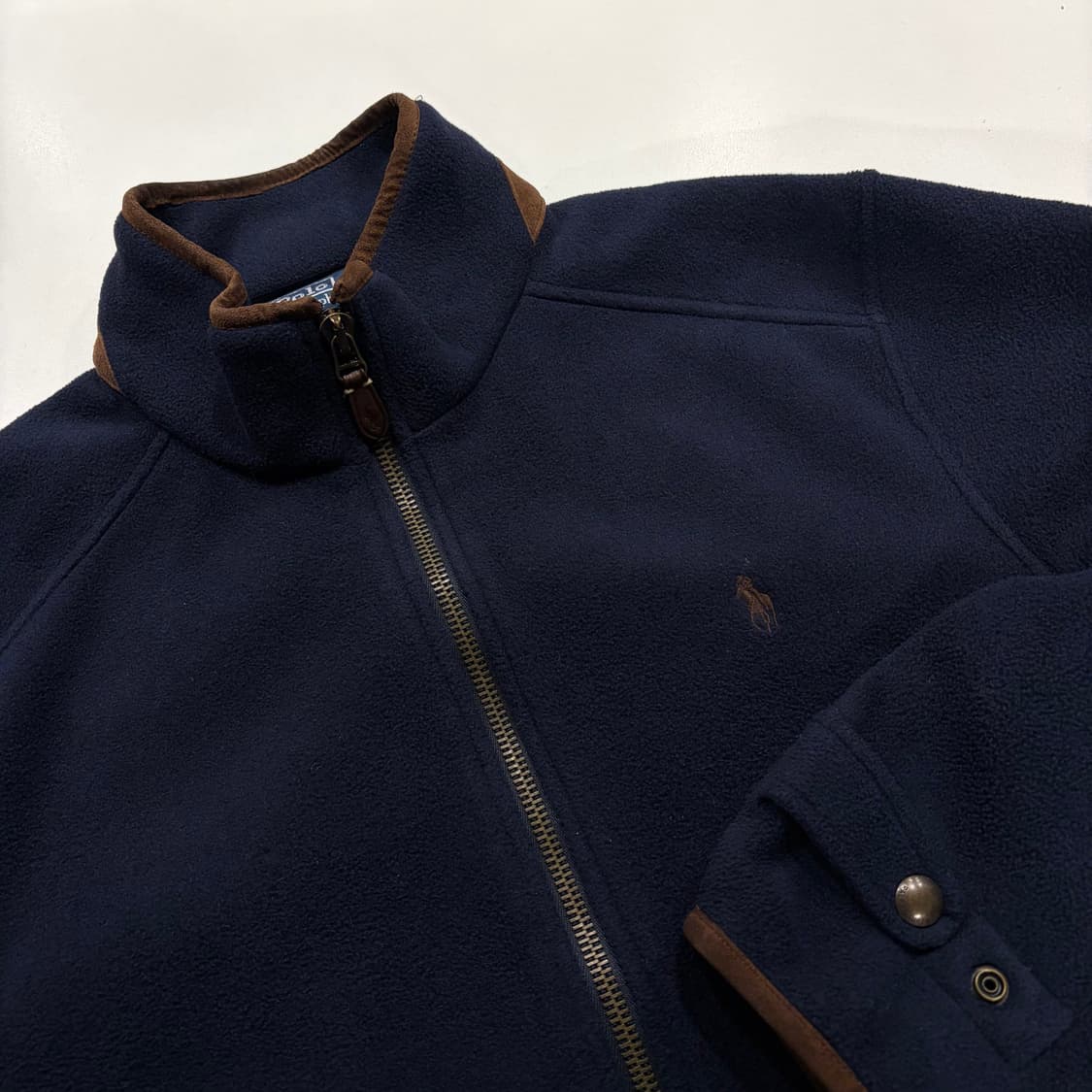 [XL] 90s 폴로랄프로렌 헌팅 플랩 버튼 네이비 플리스 자켓 B849 상품이미지3