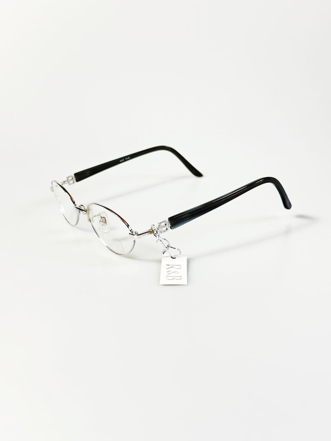 R&B EYEWEAR 실버 메탈 슬림 오벌 프레임 빈티지 안경 상품이미지3