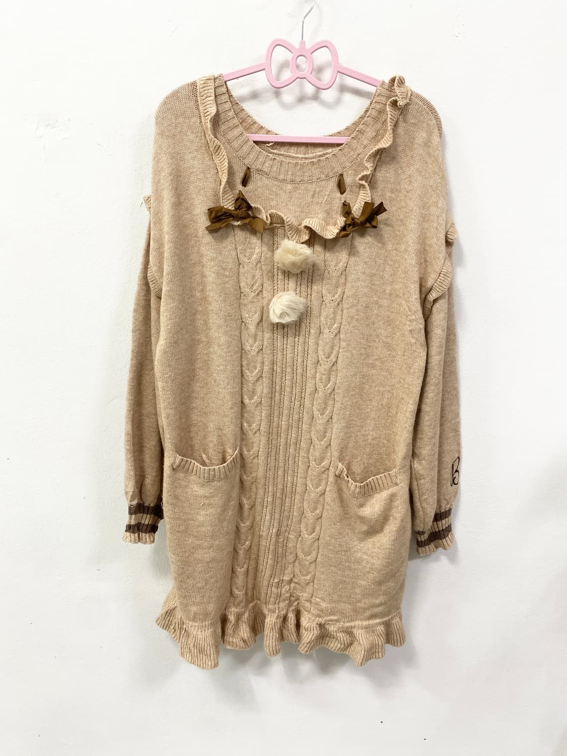 라떼갸루 🧸 리락쿠마 폼폼이 원피스 상품이미지4