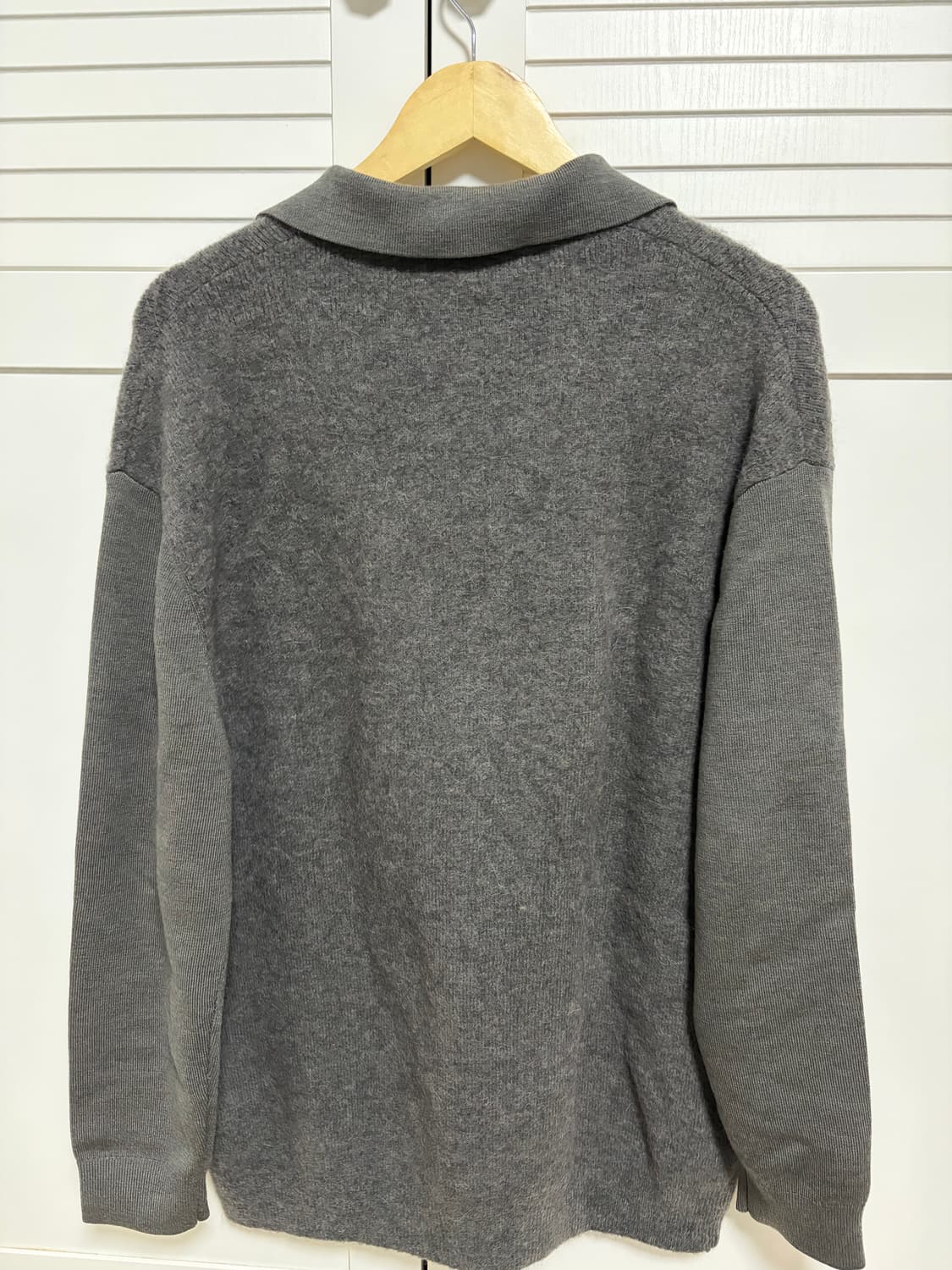 코스 알파카 블랜드 오픈카라 니트  상품이미지2