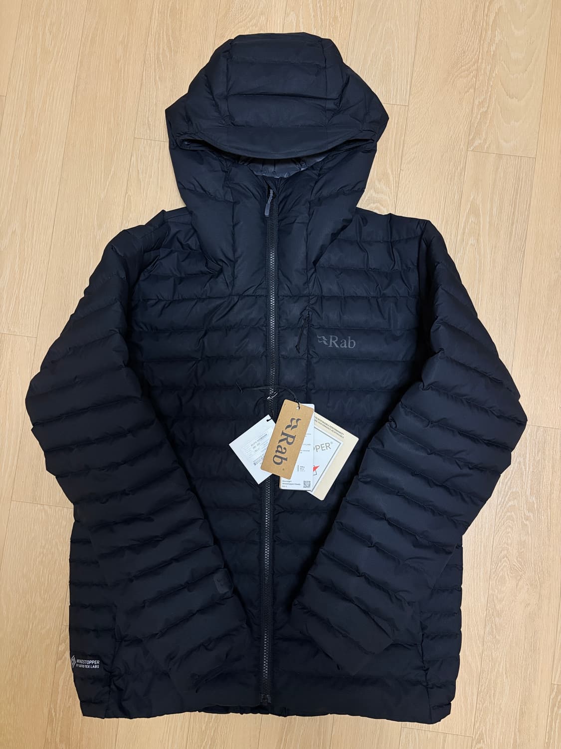 랩 Rab 마이크로라이트 윈드스토퍼 알파인 후디 다운 블랙 L 상품이미지1