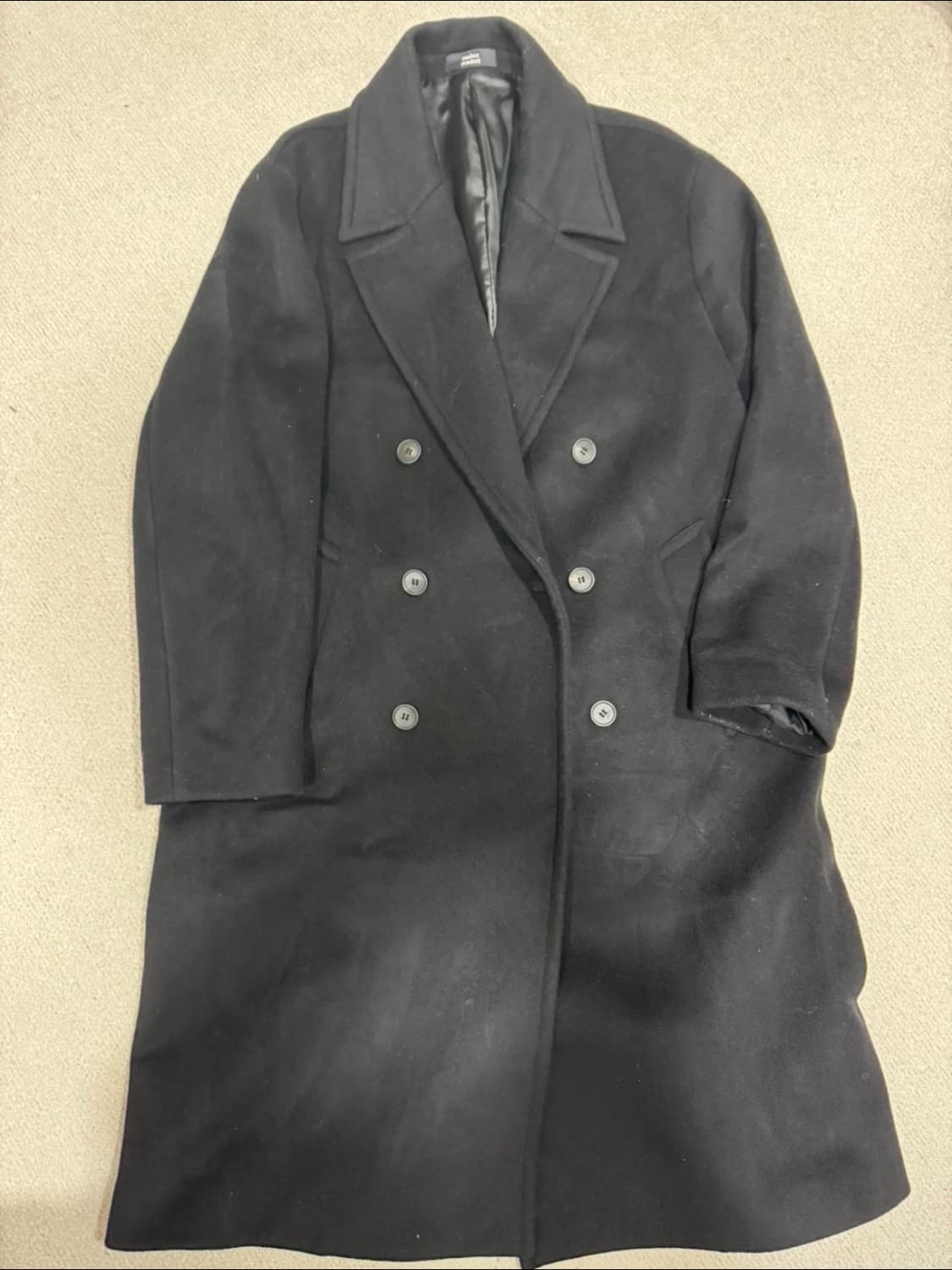 (일요일 하루 할인) 무신사 스탠다드 캐시미어 더블 코트 L 상품이미지4