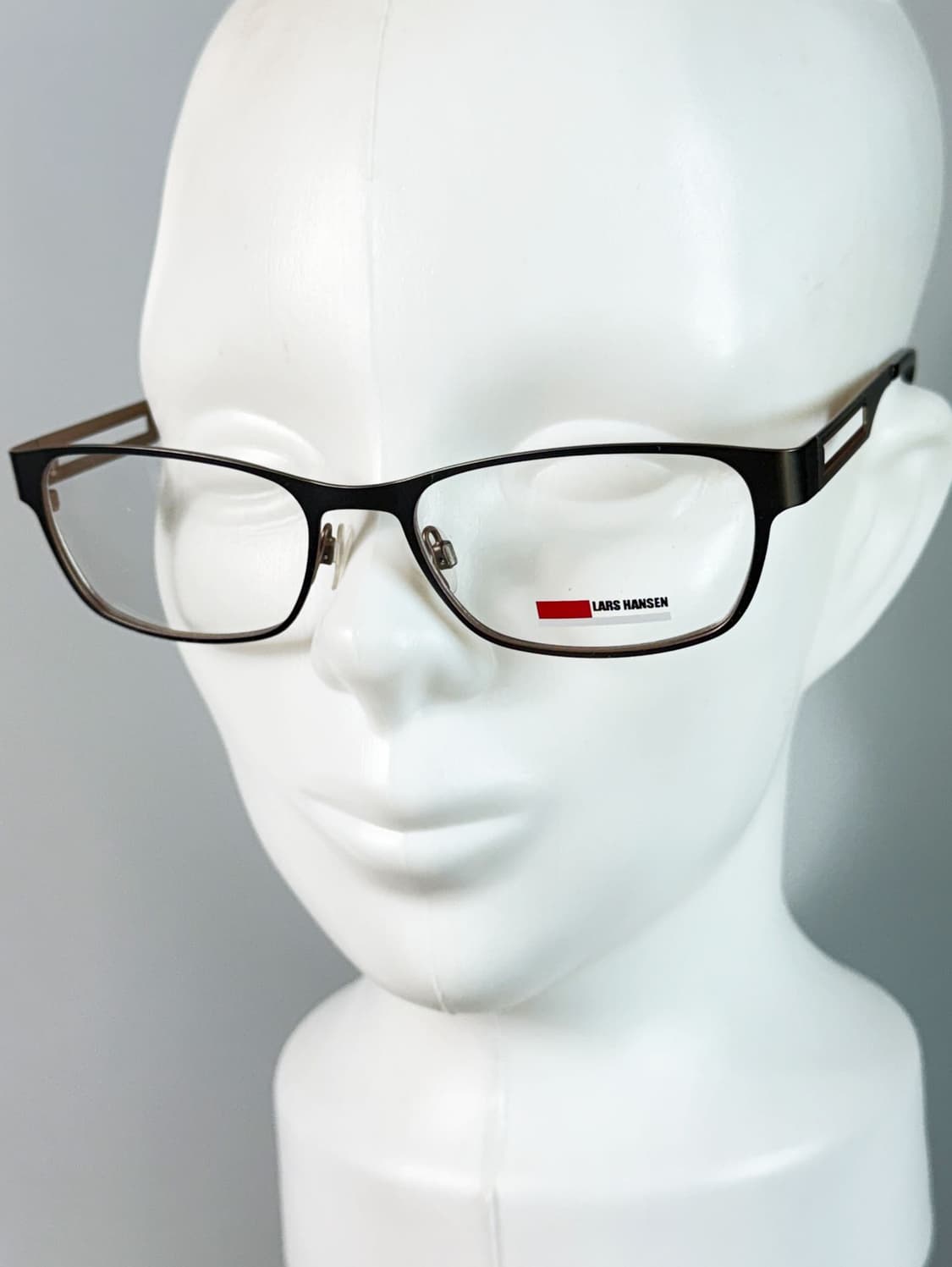 유럽제 LARS HANSEN 메탈릭 슬림 스퀘어 빈티지 안경 상품이미지8