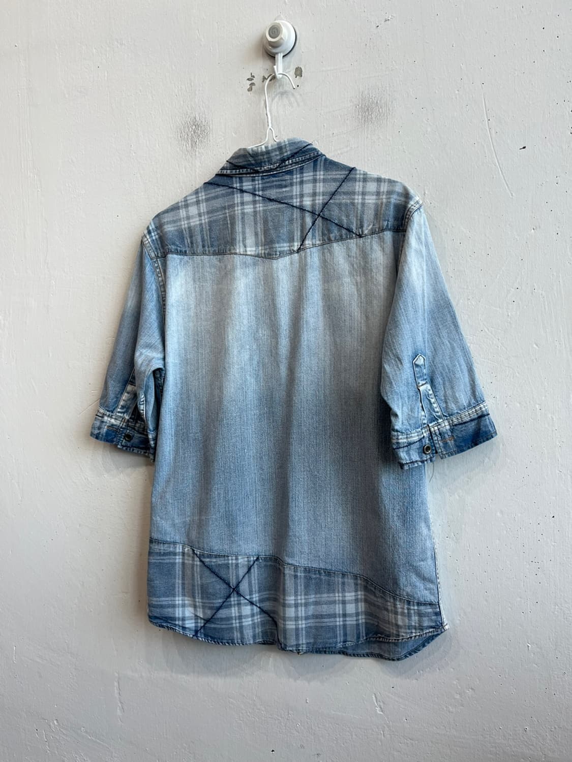 IN THE ATTIC 웨스턴 하프 데님 셔츠 상품이미지2