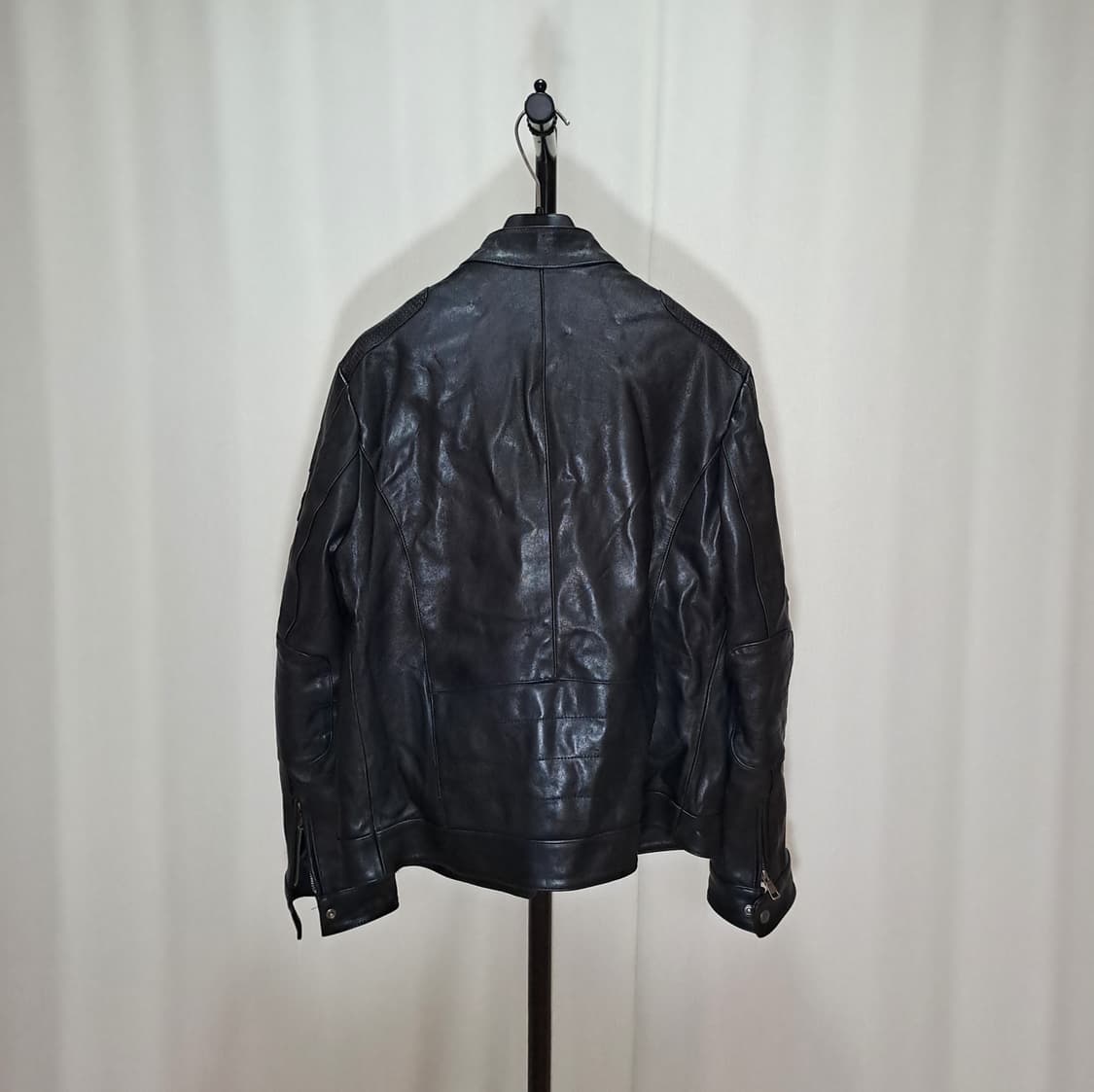 (택포) 절개패치 싱글 양가죽 자켓 M B1 상품이미지5