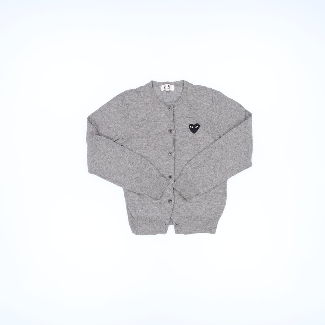 [S] 고급 여성 하트로고 블랙와펜 브이넥 가디건 0112J 상품이미지2