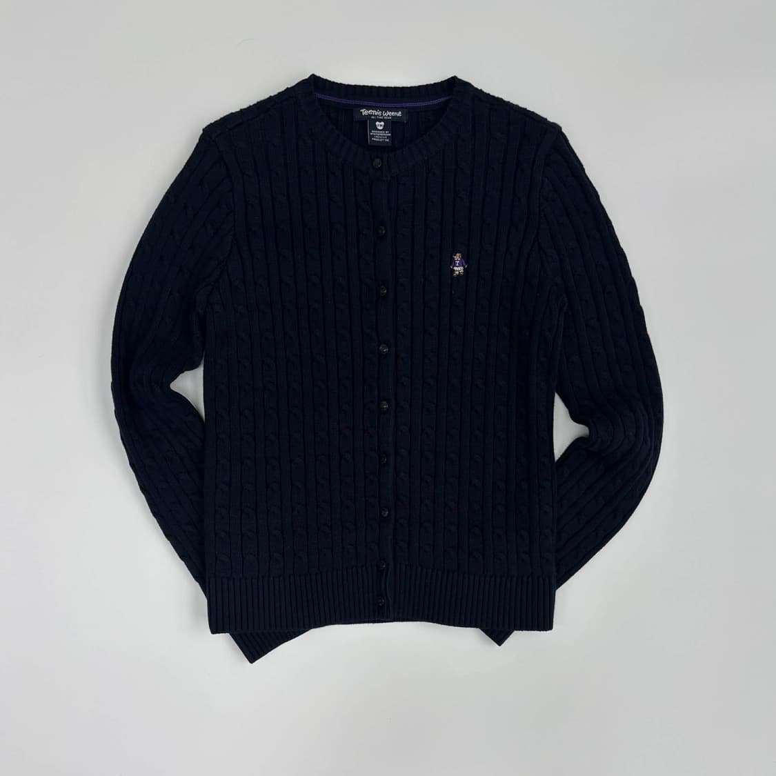 티니위니 네이비 케이블 걸즈 코튼 니트 가디건(90) 상품이미지2