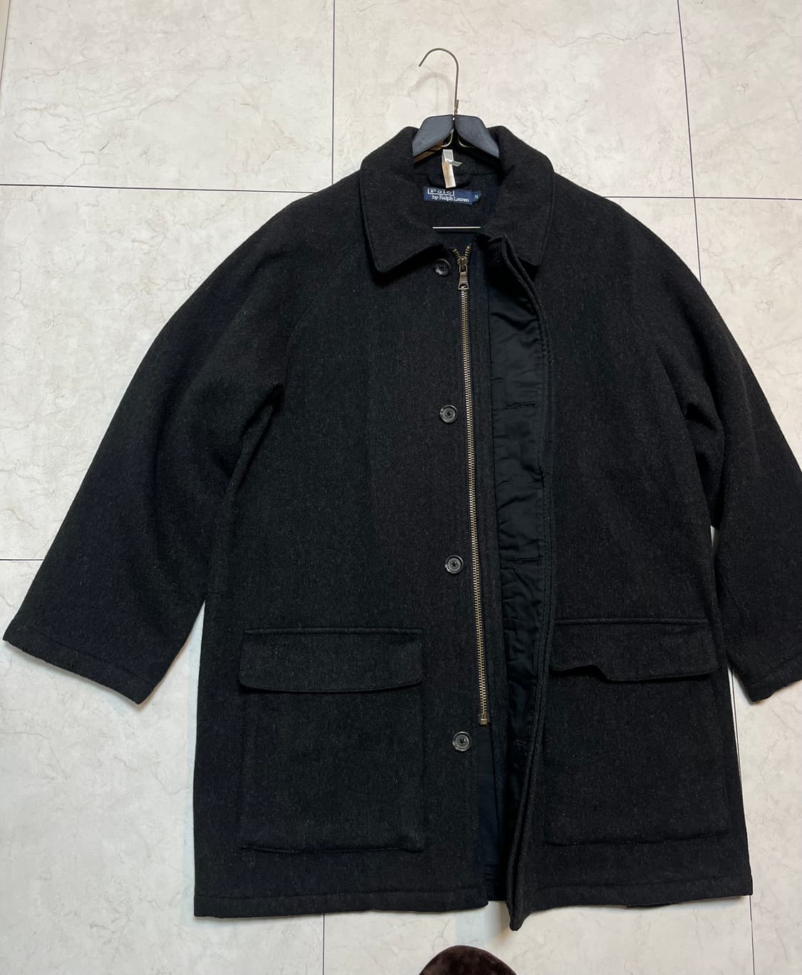 2003 두산 폴로 울 집업 발마칸 코트 M 상품이미지3