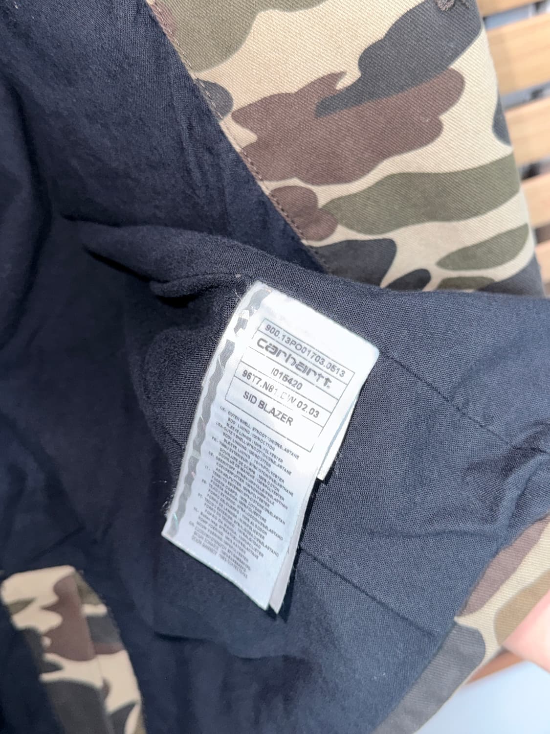 칼하트Wip 카모 시드 블레이저 상품이미지9