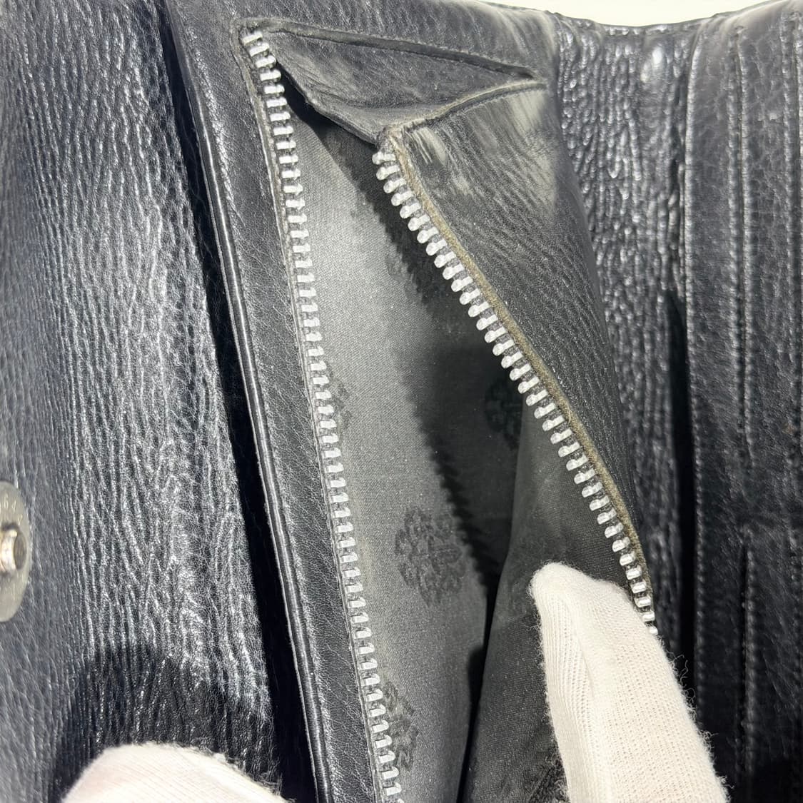 (B+/OS) / 크롬하츠 4 웨이브 퀄팅 레더 월렛 지갑 장지갑 상품이미지10