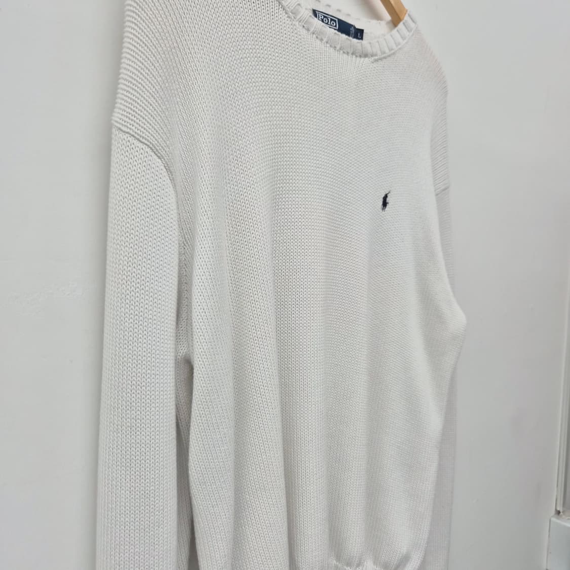 폴로 랄프로렌 화이트 니트 스웨터 남녀공용 L 상품이미지3