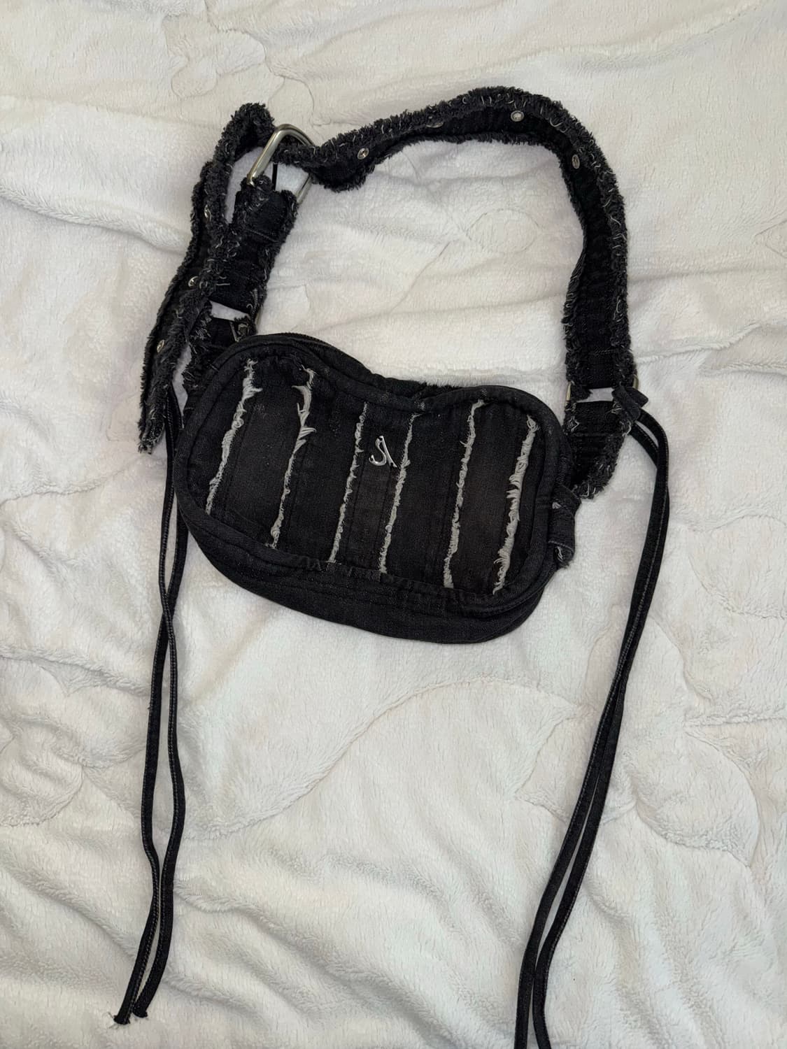 애프터아워즈 데님 CUT-OFF 숄더백 [블랙] 상품이미지3