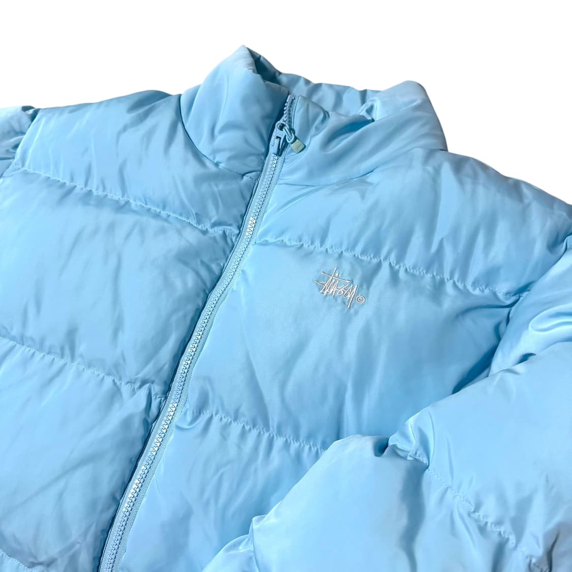 여성 스투시 그래피티 스카이블루 푸퍼 패딩 상품이미지3