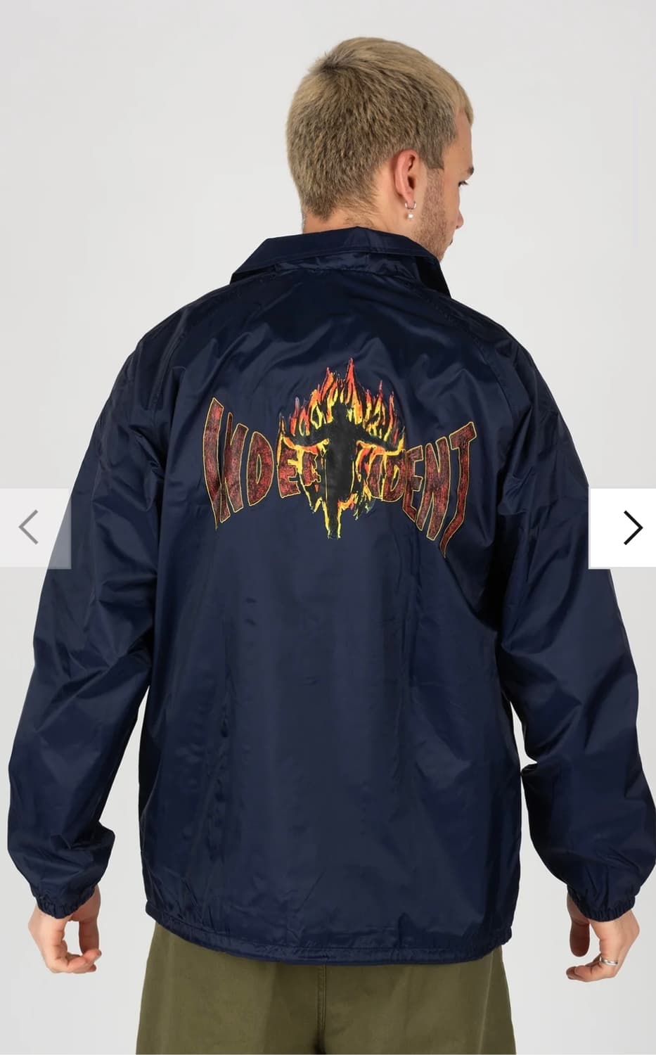 L 하키 X 인디펜던트 네이비 코치자켓 상품이미지1