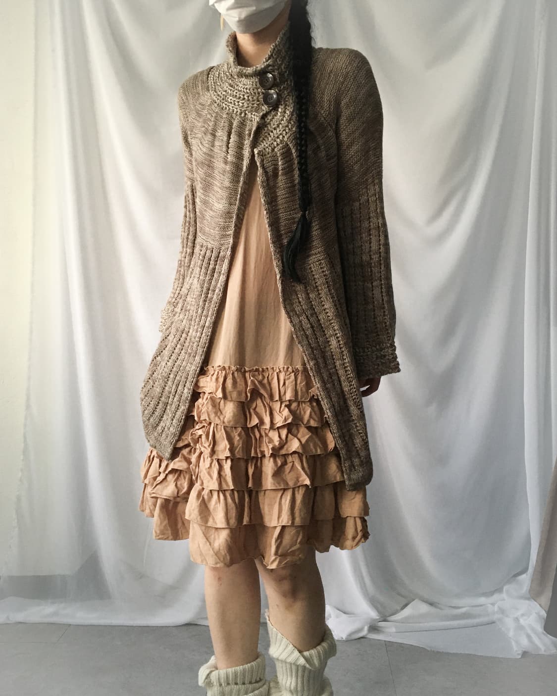 pattern mixed knit cardigan 상품이미지6