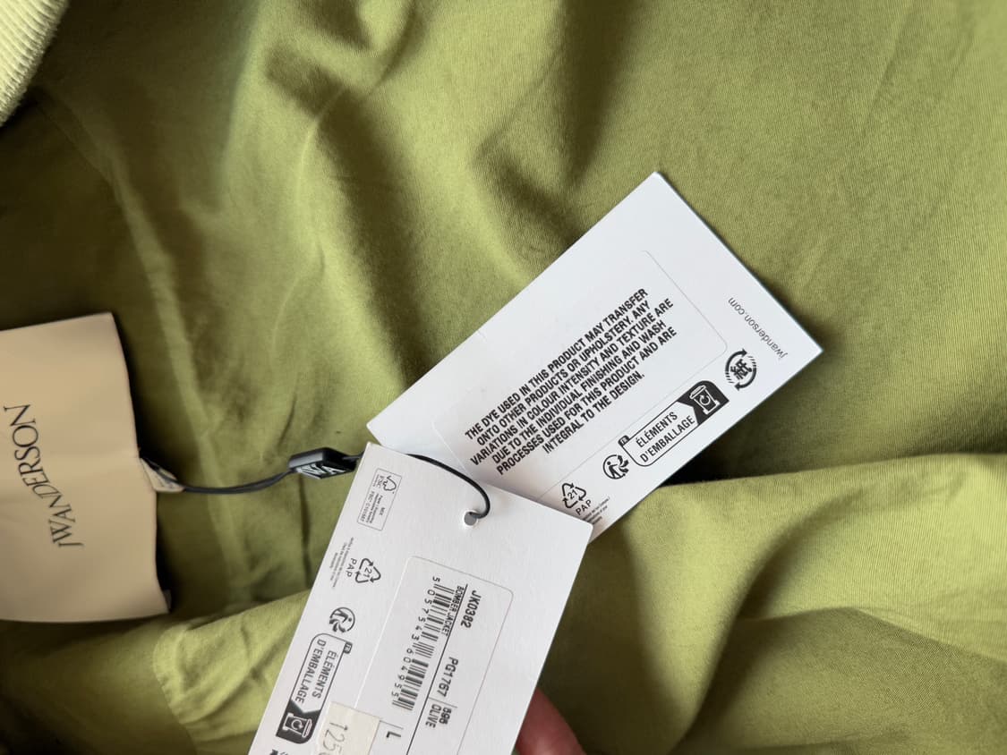 [L] JW앤더슨 코튼 봄버 자켓 올리브 상품이미지5