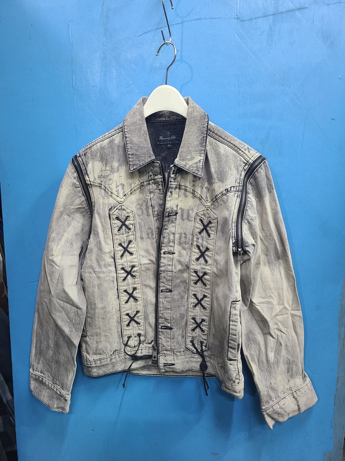 희귀템 일본 그런지펑크 버닝쇼 데님자켓 상품이미지3