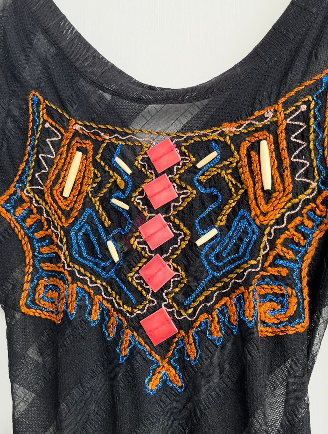 Save The Queen 블랙 메쉬 블라우스 상품이미지5