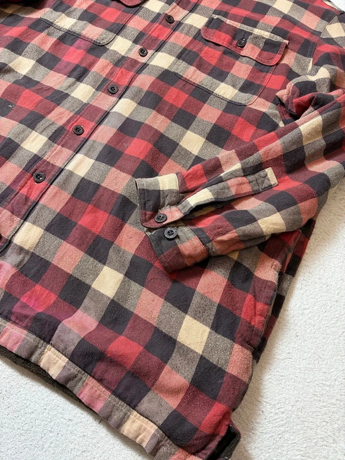 LL Bean 00's 플리스 워크 체크 셔츠 PN7122 상품이미지5