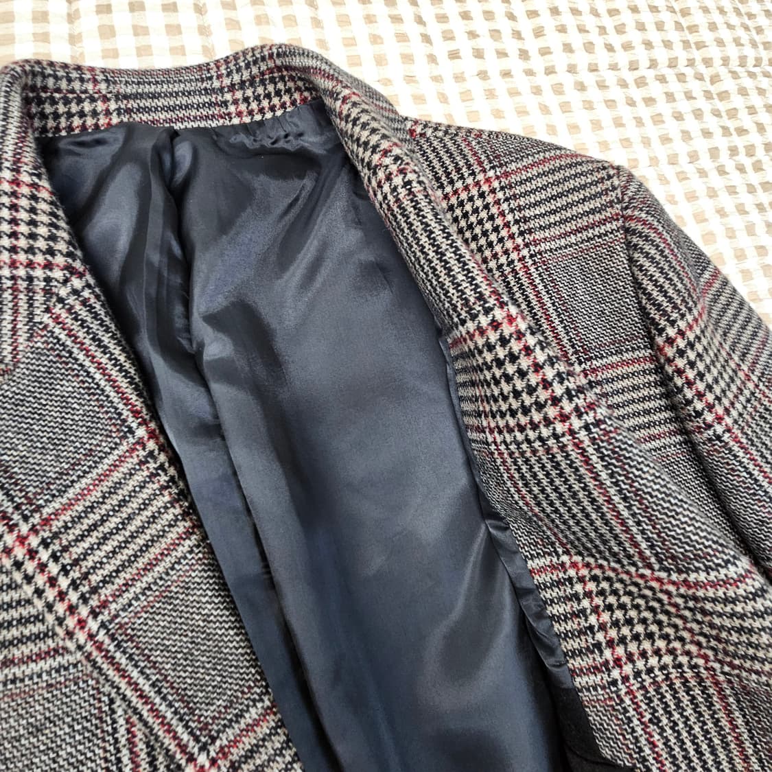 커스텀멜로우 롱 체크 코트 난자100 상품이미지7