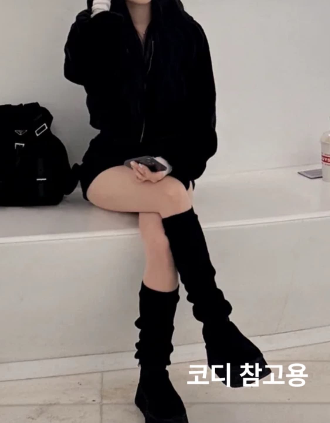 230 235 풀박 새상품 어그 미니 베일리 지퍼 블랙 앵클 부츠 방한 상품이미지8