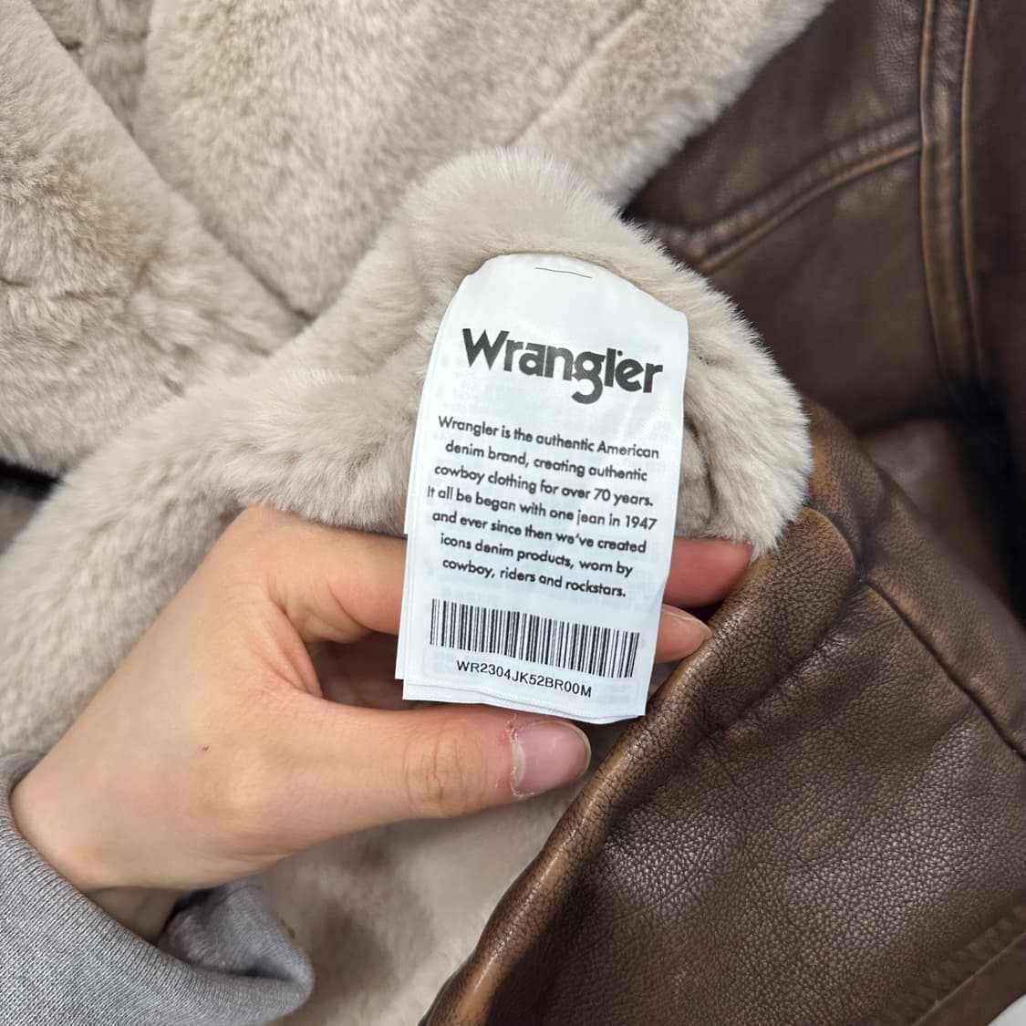 랭글러 우먼즈 하이넥 롱 무스탕 상품이미지5