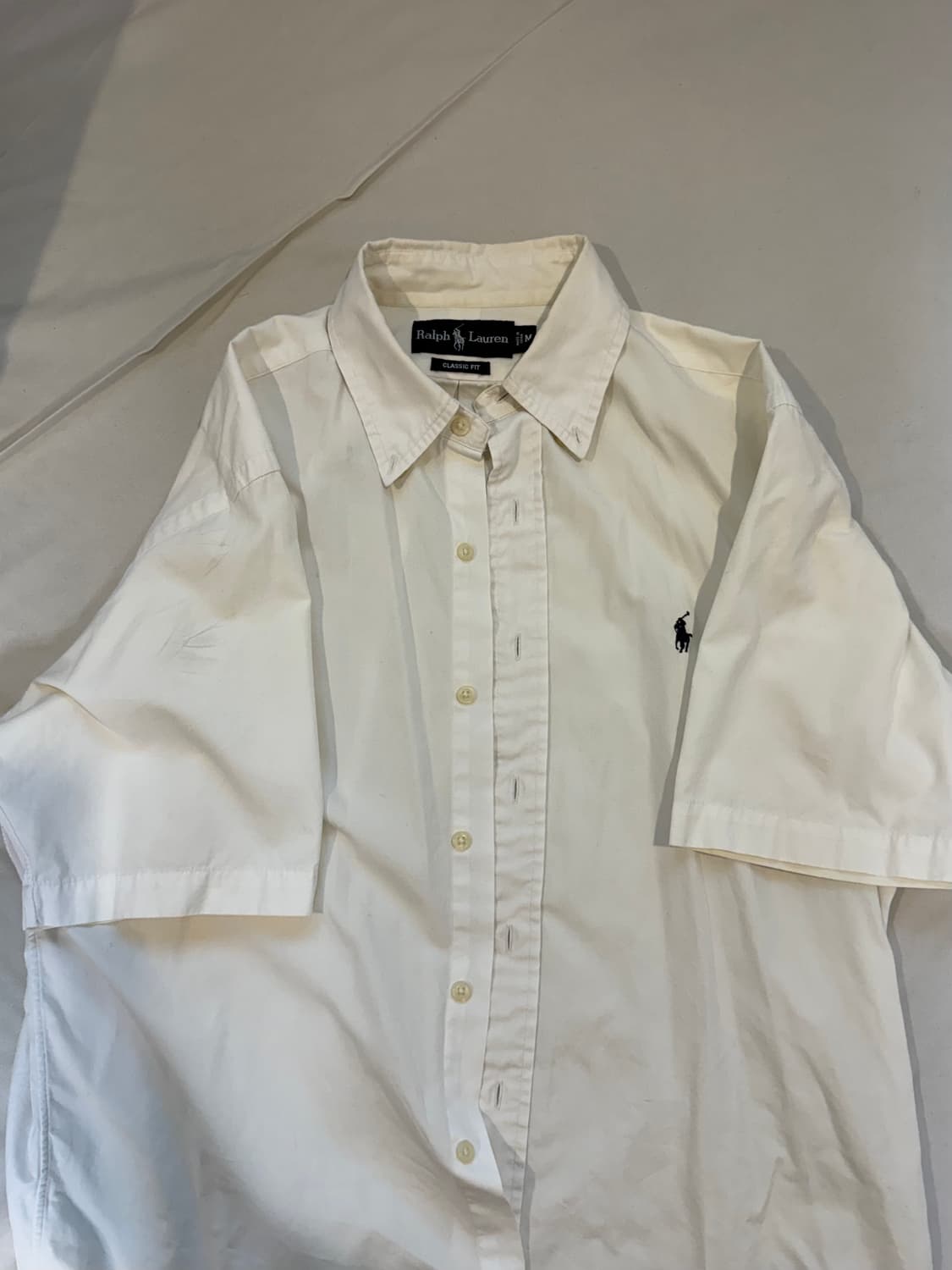 폴로 랄프로렌 화이트 반팔셔츠 클래식핏 M 상품이미지1