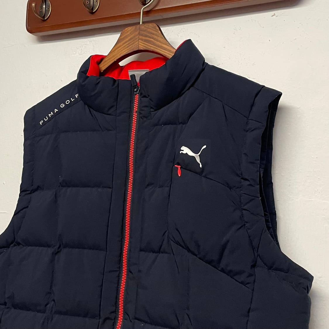 푸마 골프 구스다운 네이비 패딩 베스트 상품이미지2