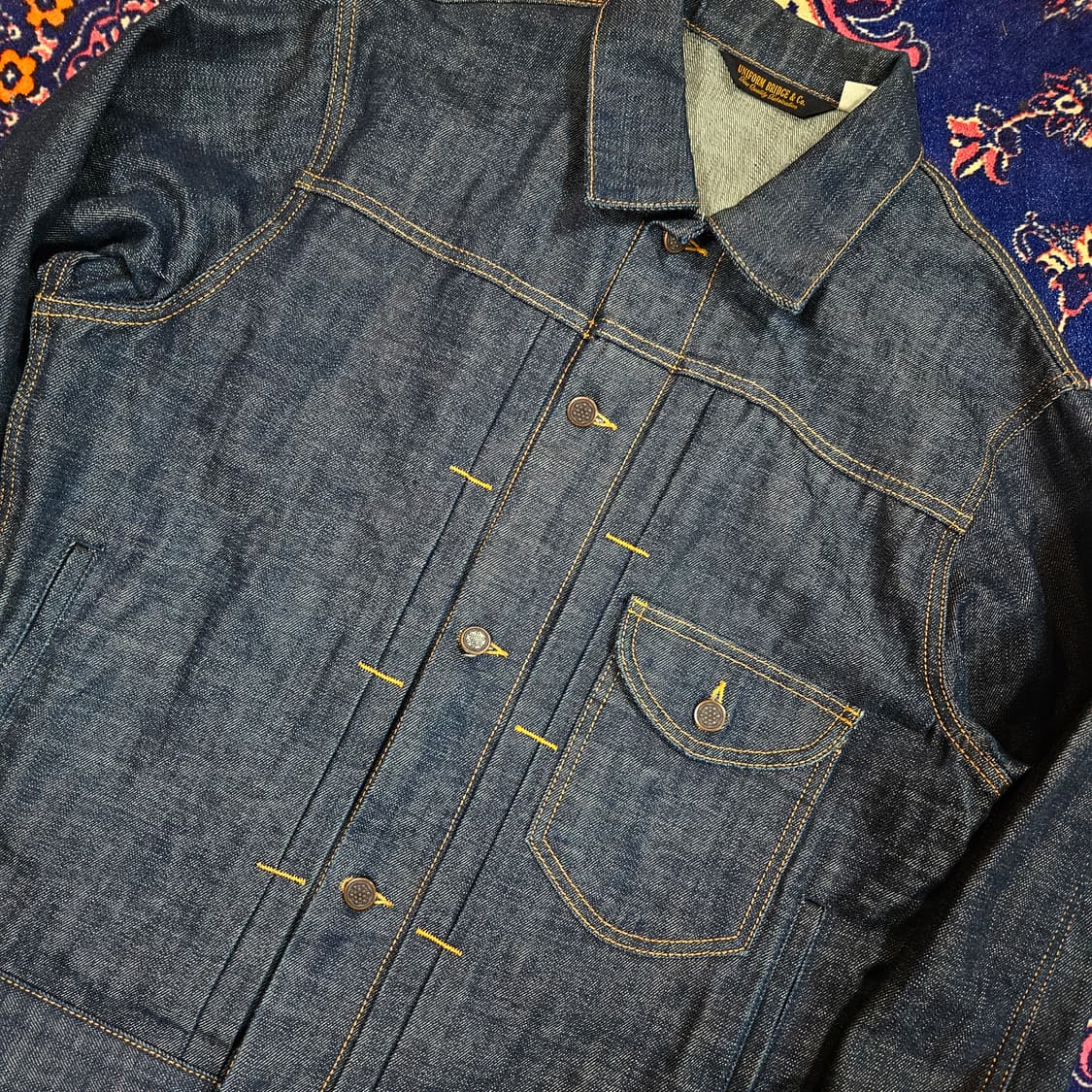 유니폼브릿지 포켓 셀비지 데님 자켓 M size 상품이미지2