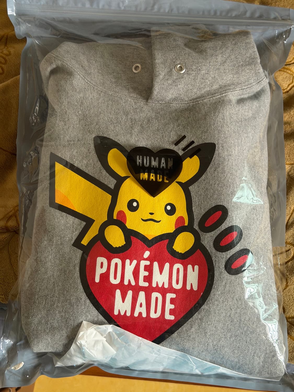 XXL] 휴먼 메이드 x 포켓몬 메이드 헤비웨이트 후드 그레이 상품이미지2